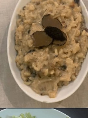 Black truffle risotto shaved generously over creamy arborio